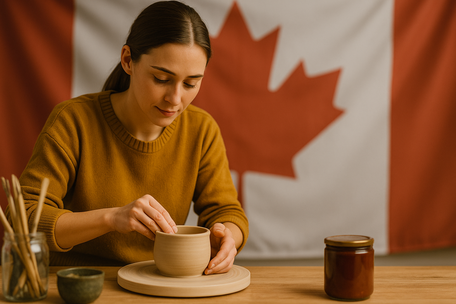 Canada scenic background showcasing local landscape and culture